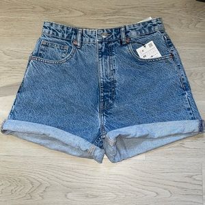 Zara mom fit Jean shorts